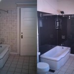 Black cast granite tub surround