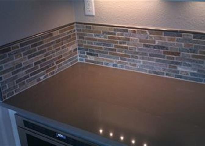 kitchen remodel stone backsplash