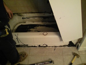 removing tub liner