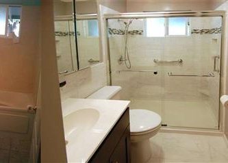 Tub To Tile Shower Stall Conversion, Bathroom Remodeling Fairfield Ca