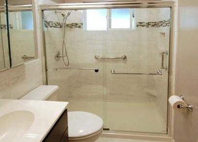 Custom tile shower stall